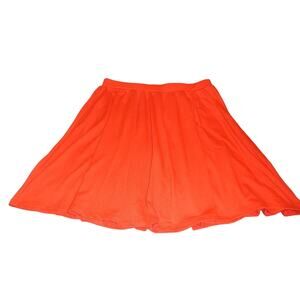 Old Navy Skirt Sz XS Orange Stretch Knit Full Short Mini Twirl Elastic Waistband